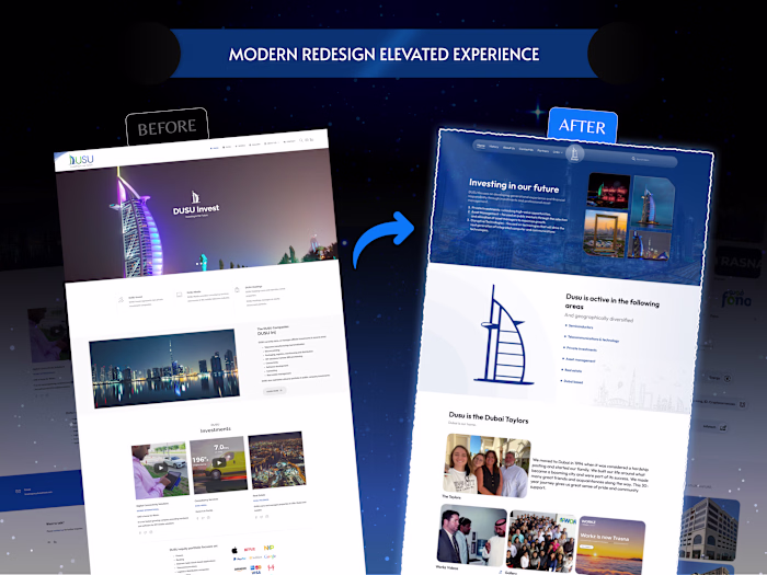 Web Re-design that transforms experience A modern website re...