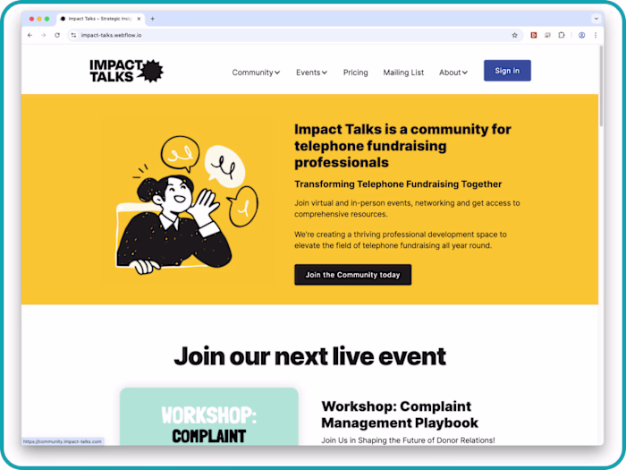 Rich Webflow CMS for an important cause