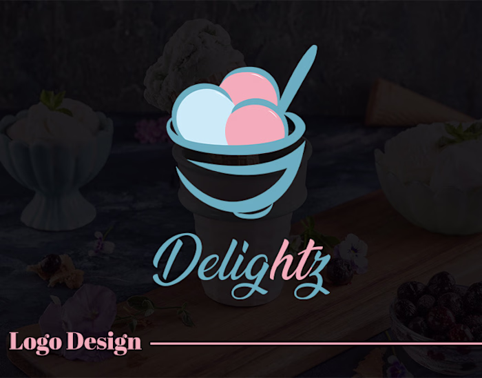Delightz | Dessert Brand Logo & Identity