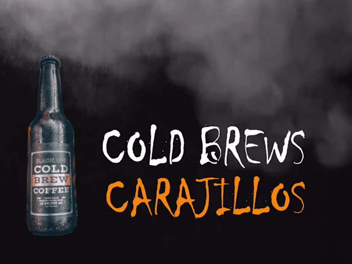 Black and cold brew coffee ad