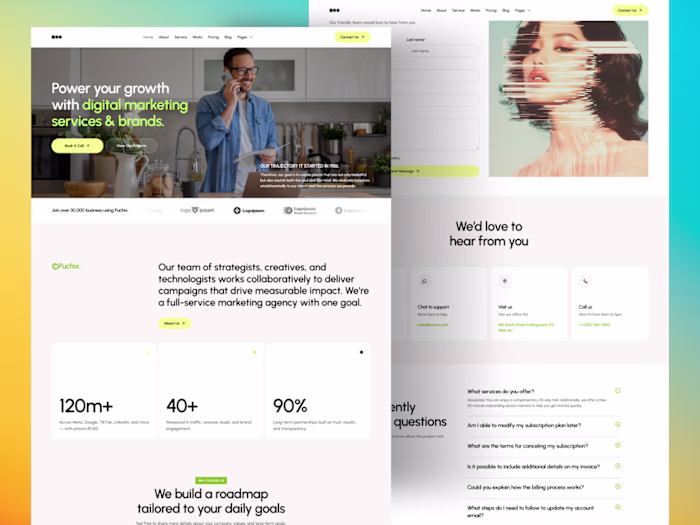Digital marketing website, did I cook? See live: https://puc...