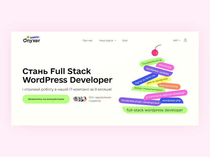 Hero section for a Coding