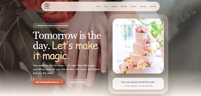 Beautiful Wedding Page - Scroll