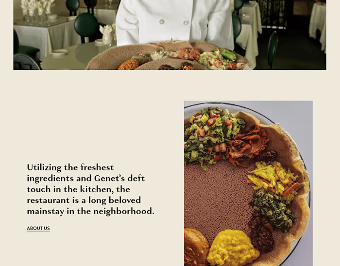 Restaurant website