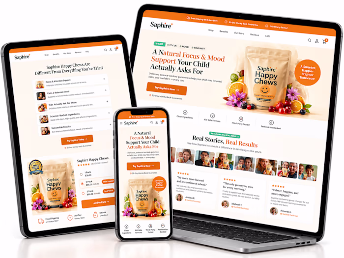 Shopify CRO & Product Page Optimization for Saphire