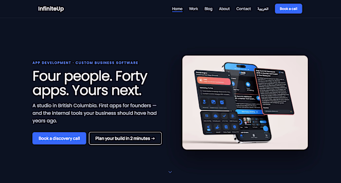 InfiniteUp.dev: Built via Claude MCP + WordPress