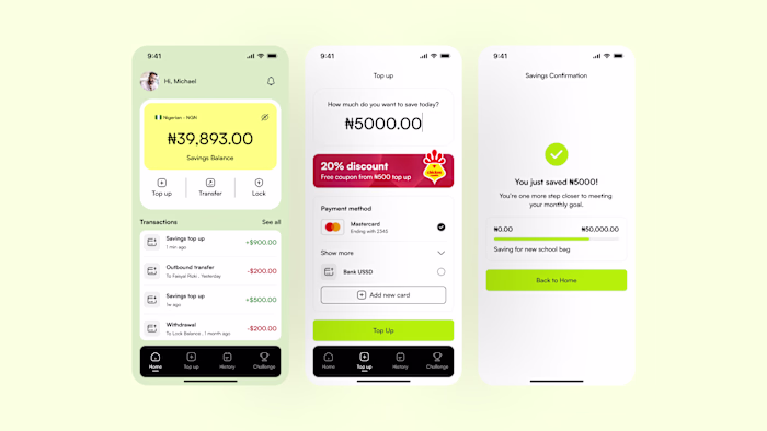 Savings Mobile App