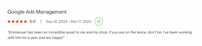 Google Ads Project Client Feedback