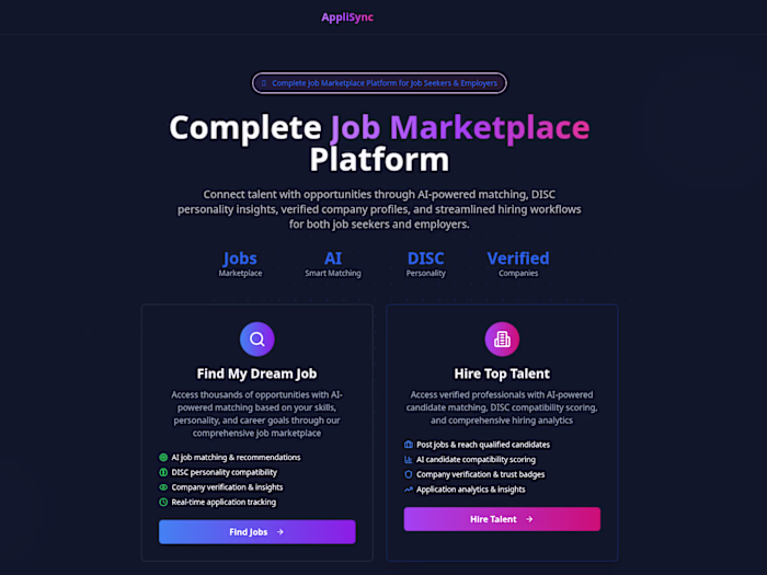 Complete Job Marketplace Platform