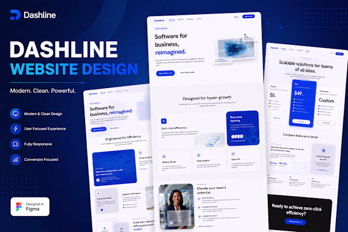 Dashline – Modern SaaS Website