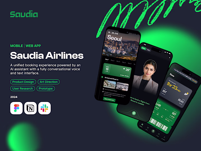 Saudia Airlines Conversational Experience - Mobile & Web App