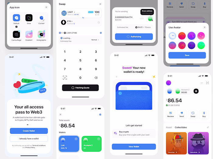 Mobile Application Design - Modern Cryptocurrency Wallet