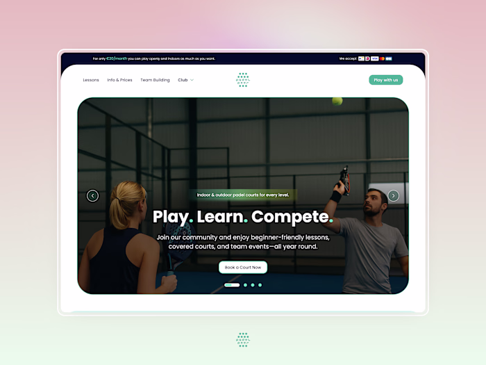 Padel Peer Website Redesign