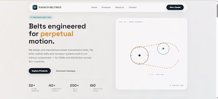 Industrial Product Showcase Website
Designed and
