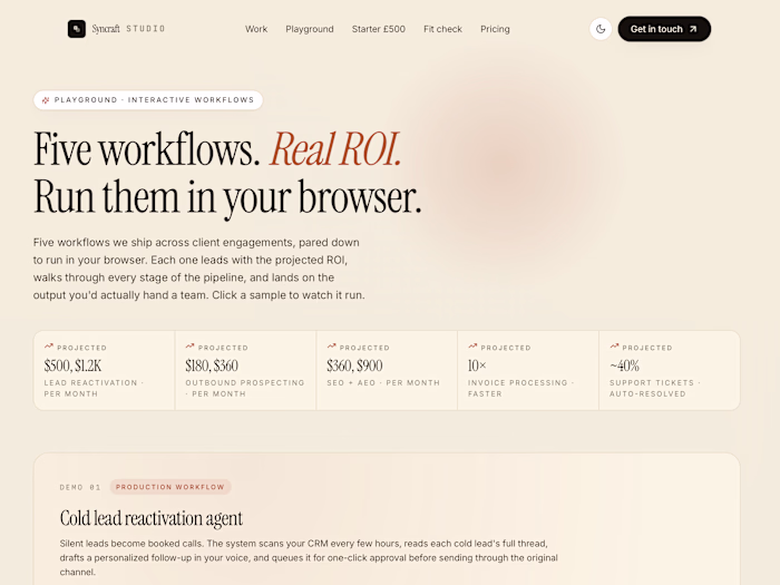 various workflows demo