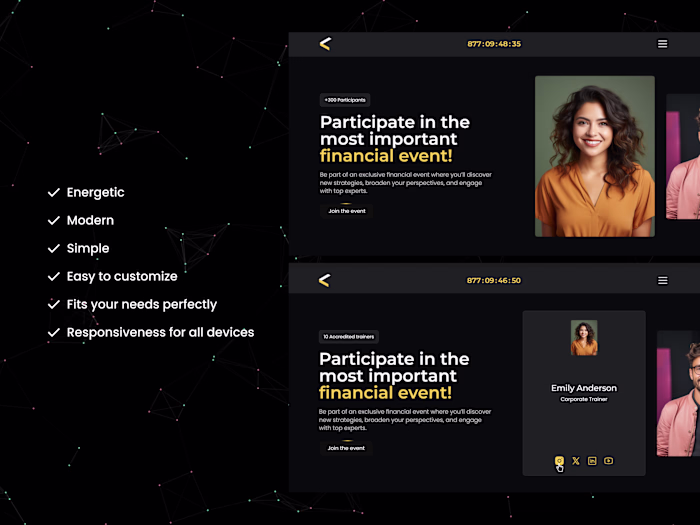 Vevent Landing Page