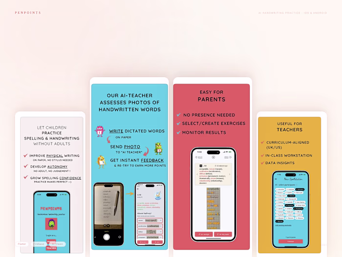 Penpoints: AI-Powered Handwriting & Spelling Coach