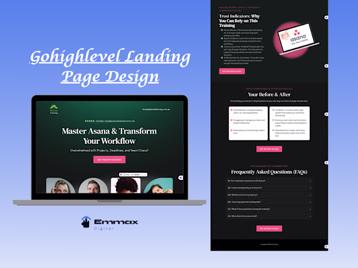 GoHighLevel Landing Page Design
Designed a