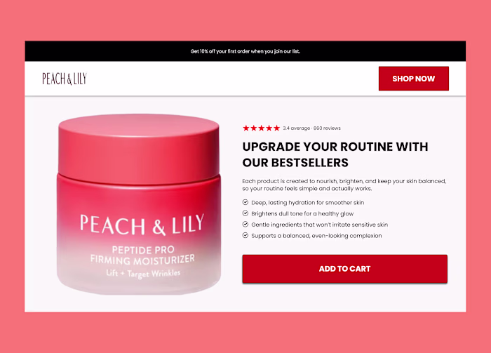 This landing page focuses on clarity, clean visuals, and a s...