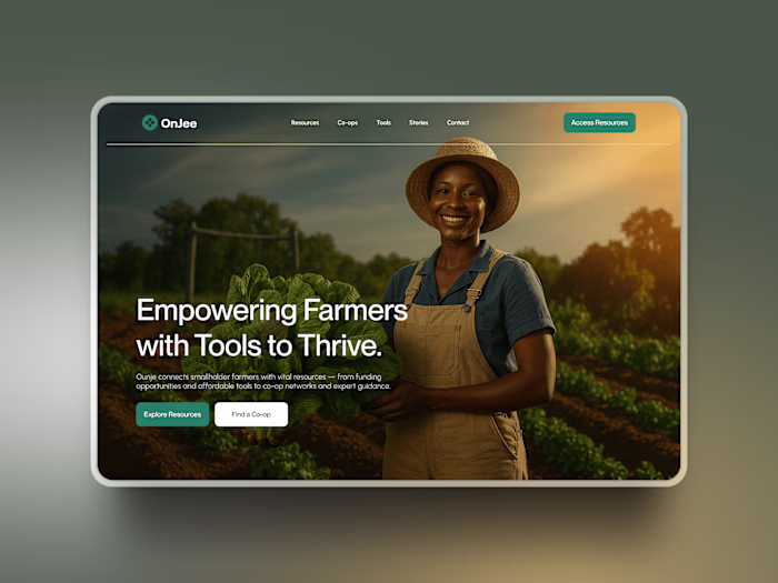 Ounje Farmer Resource Hub Design and Prototype