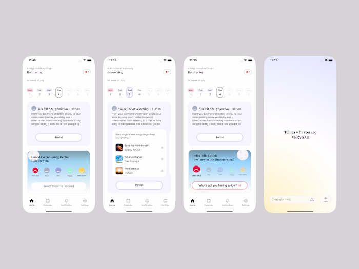 Design and Animation for Mira Wellness App