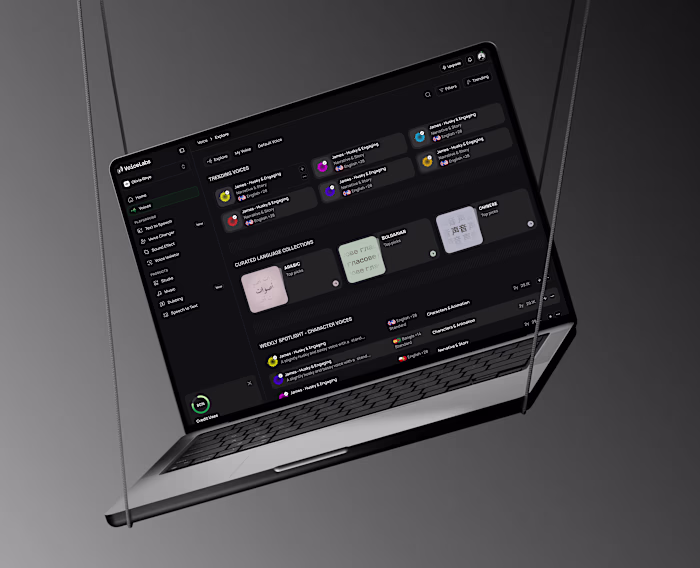 AI Voice Generator Platform This concept focuses on simplify...