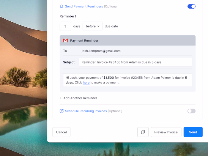Designed an easy way for users to set automated payment remi...