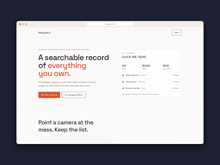 MessyVault is a smart storage