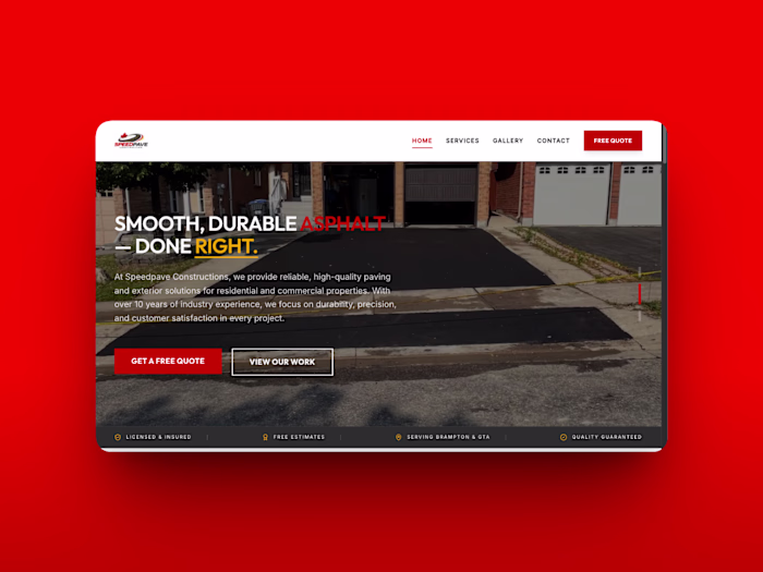 SpeedPave Constructions — Paving & Asphalt Services Website