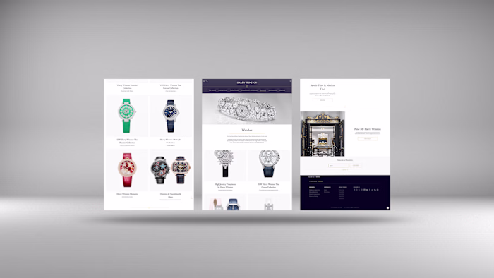 Harry Winston Luxury Website Redesign Concept