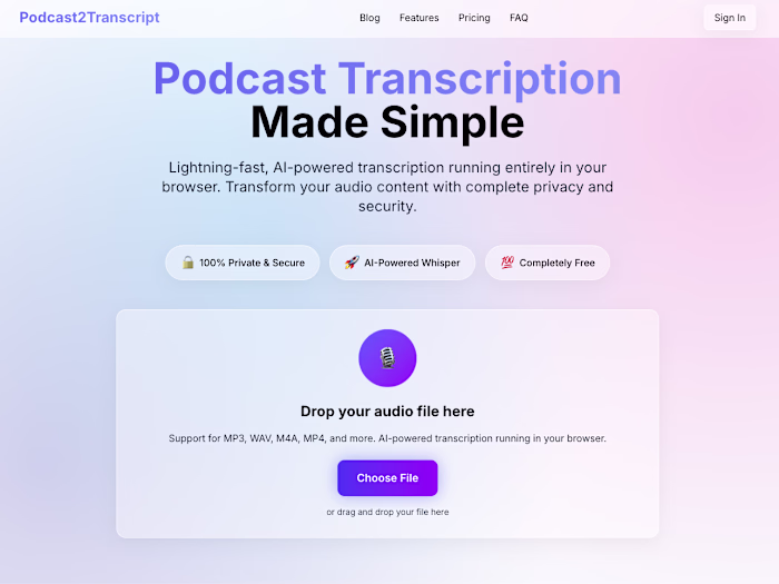 podcast2transcript