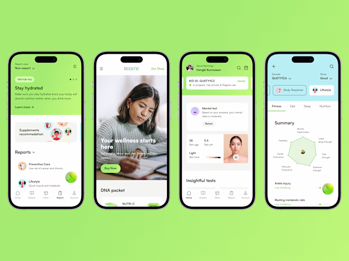 Regene AI: Web & Mobile App Design