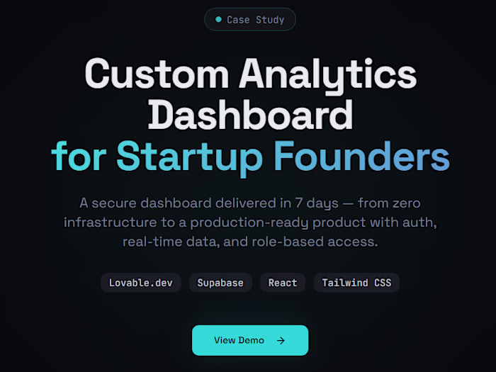Built a modern analytics dashboard