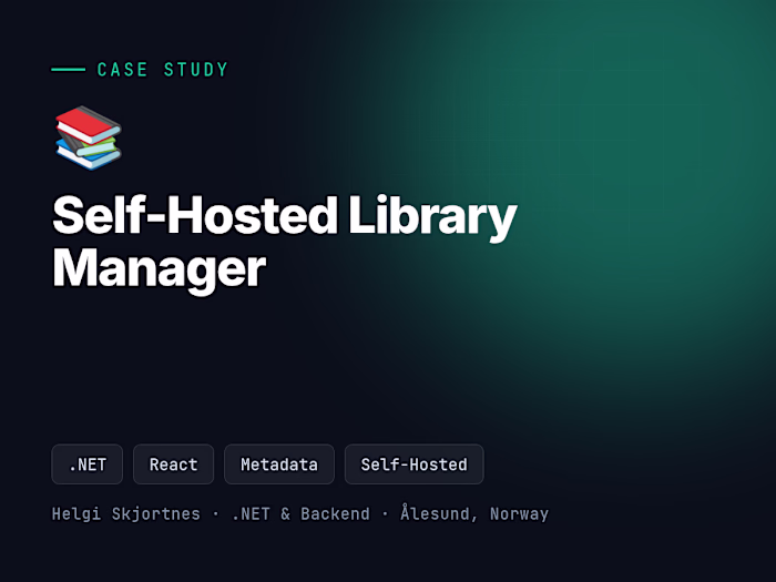 Self-Hosted Book & Audiobook Library (.NET + React)