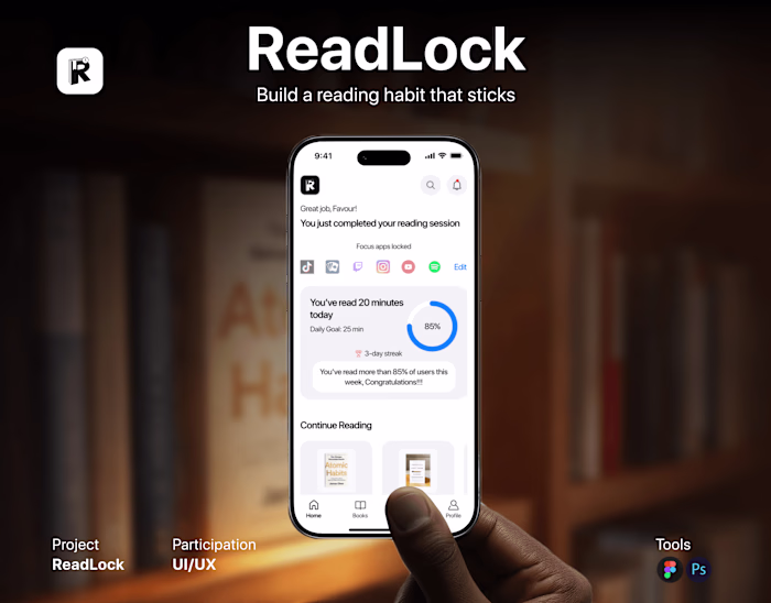 Readlock- A productivity mobile app