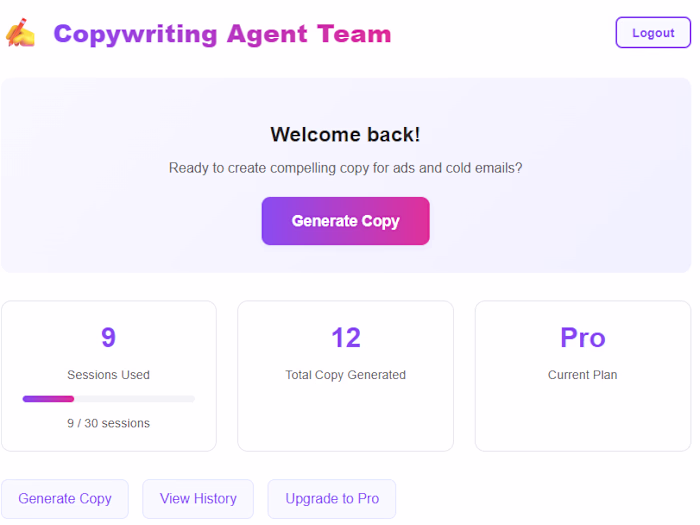 Copywriting Agent - Professional Copy for Ads and Cold Emails
