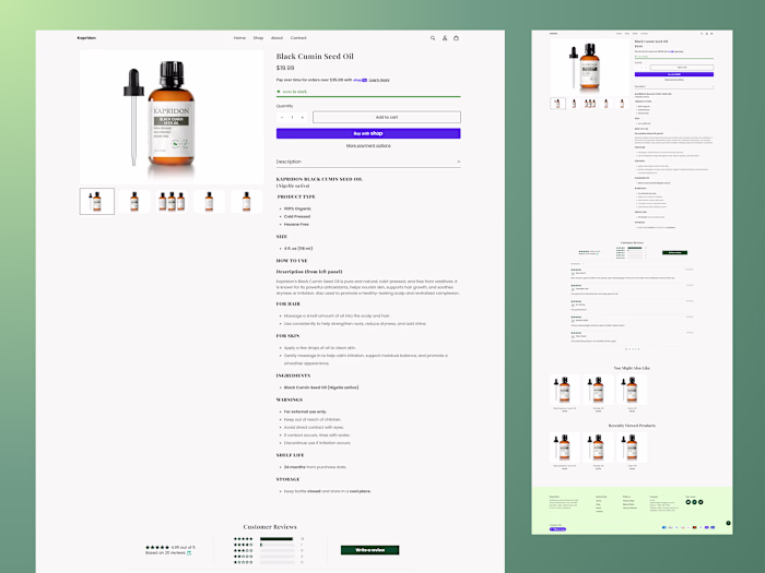 Project: Kapridon.com (http://Kapridon.com) – Premium