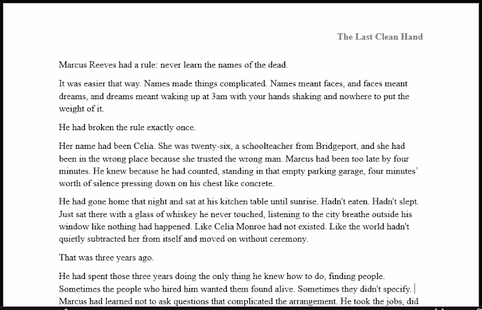 Ghostwritten Crime Thriller: Full Chapter