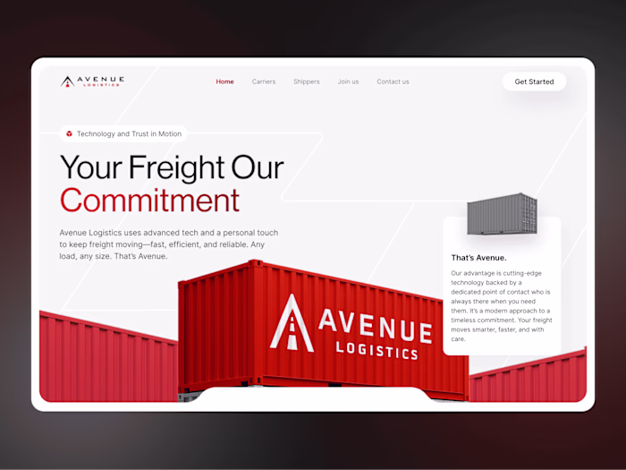 Avenue Logistics – Landing Page Variations