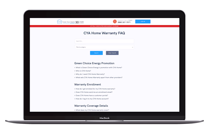 FAQ Search and Highlight - Web Application
