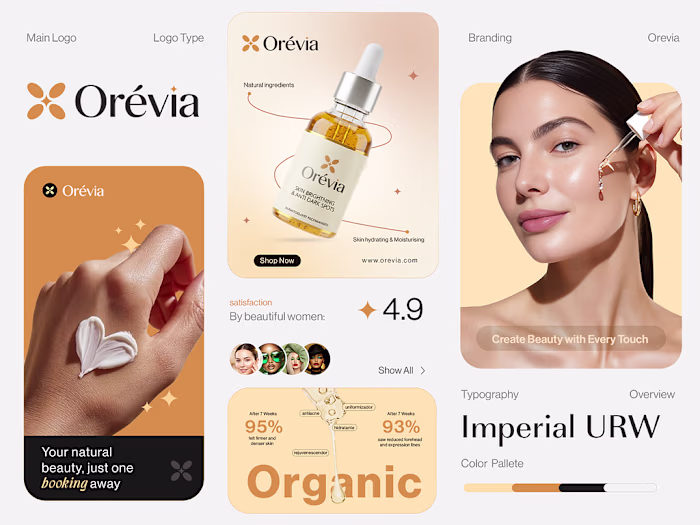An elegant luxury cosmetic brand logo designed