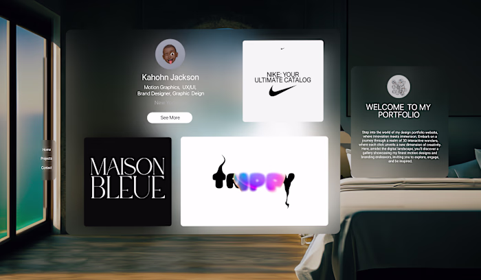 🌐Apple Vision Portfolio | Interactive Spline Design🌐