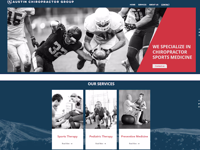 Website redesign for a chiropractor's practice
