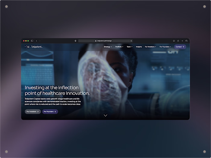 Totipotent Capital: Brand & Digital Identity for Health VC