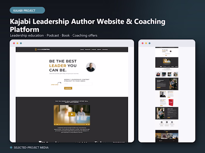 Kajabi Leadership Author Website & Coaching Platform