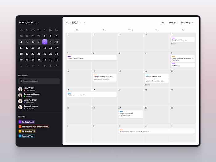 Calendar - Black