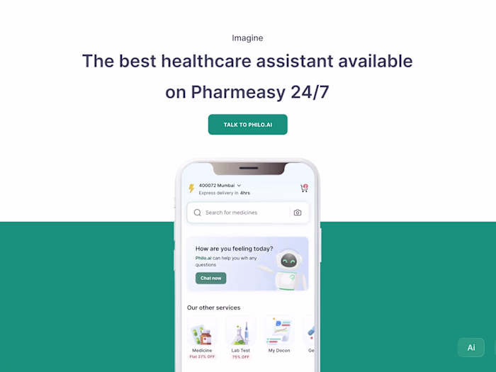 AI Powered Chatbot Experience for PharmEasy