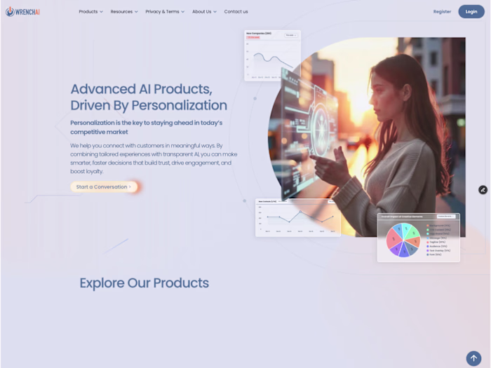 Wrench.ai: section redesign and SEO on an existing Framer site