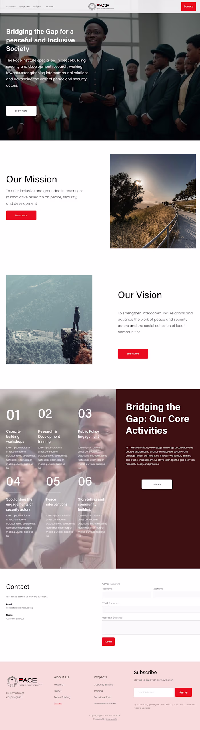  Designed a website for an NGO