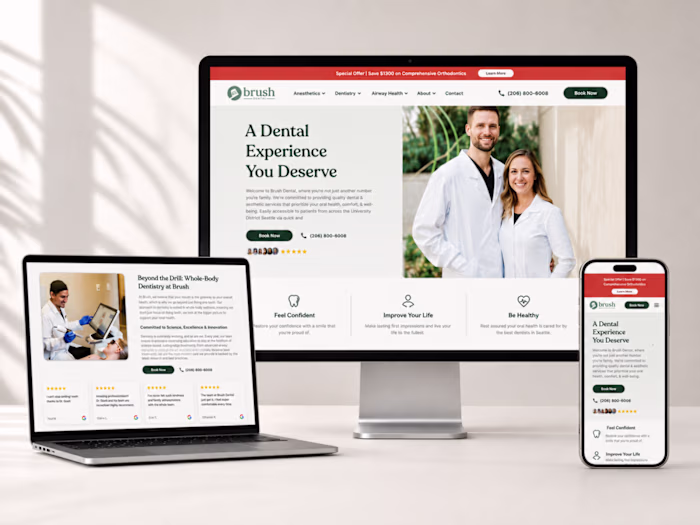 Brush Dental Online Experience Design